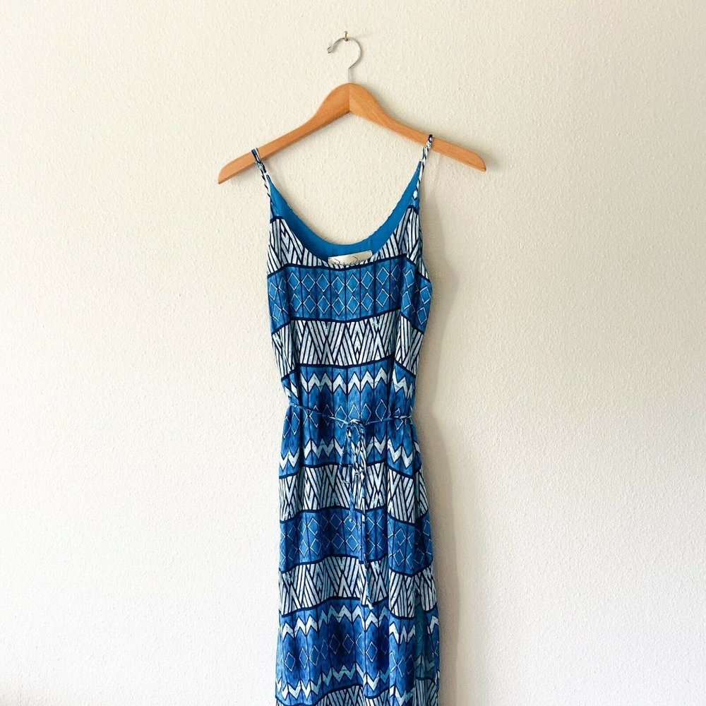 Rory Beca blue summer maxi side slit sleeveless - Picture 5 of 8
